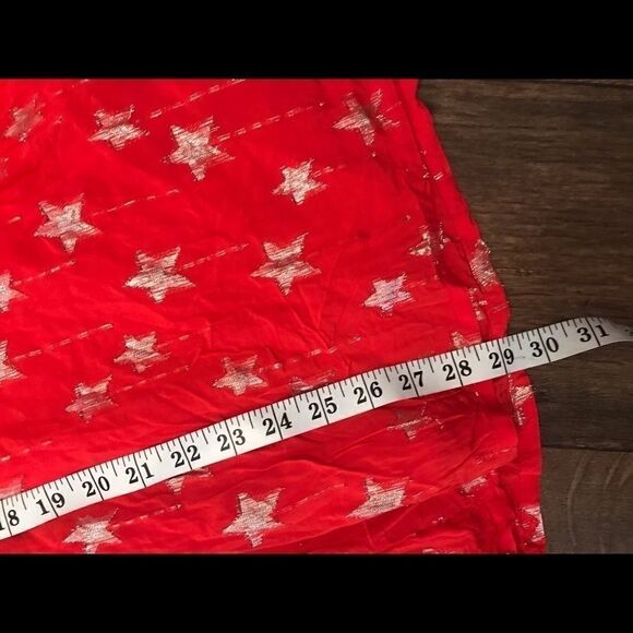 Cat & Jack Large 10/12 Red Dress Silver Summer - Picture 5 of 9